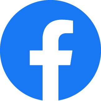 White lowercase letter “f” in the center of a solid blue circle representing the Facebook logo.
